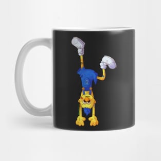 Yellow Guy Hanging Upside Down Mug